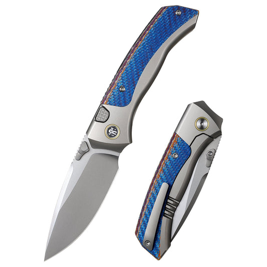 Remette RT-Steed RTWS-TC front view – 3.07″ pearlescent M390 drop point folding knife