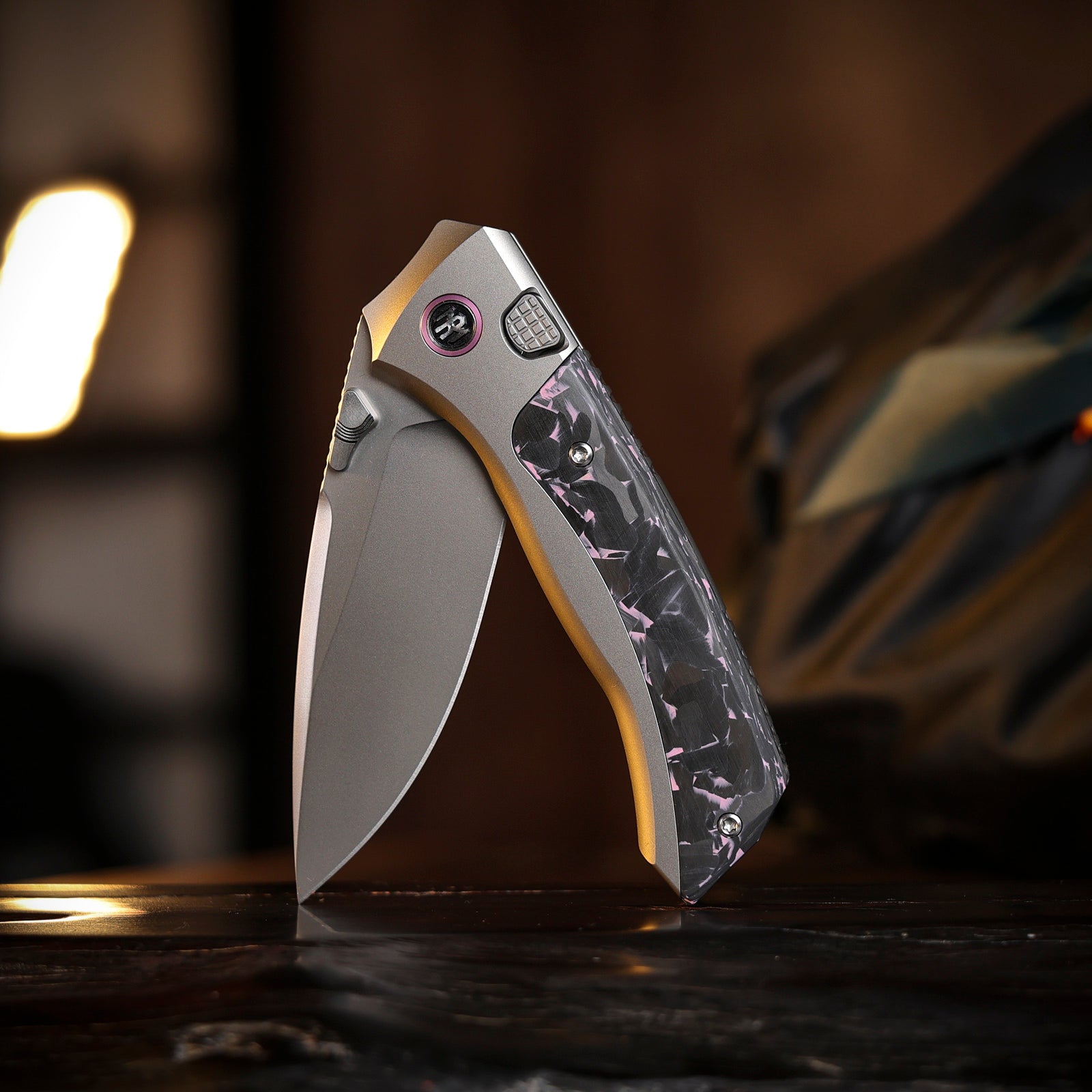 Remette RT-Steed RTWS-TP open position showing M390 drop point blade