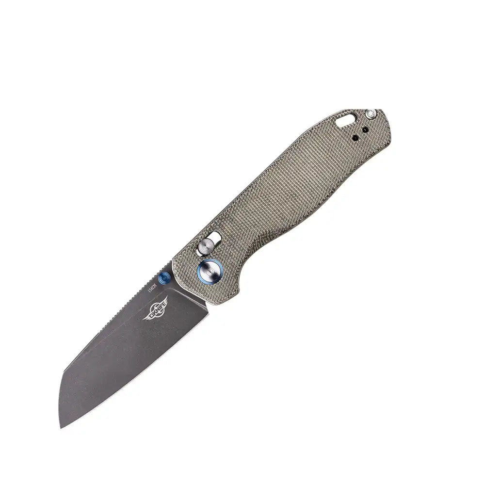 Olight Rubato 2 Folding Knife 2.93in 154cm Steel Blade Green Micarta Handles