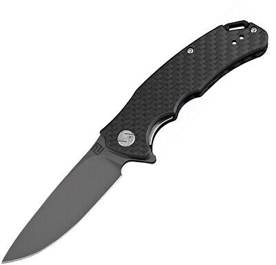 Artisan Cutlery 1702PS-BCF Folding Knife G10 Carbon Fiber Handles 3.94" Blade D2 Steel