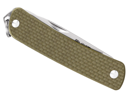 Ruike S22-B Stainless Folding Knife Multi-Tool 2.1" Sandvik 12C27 Forest Green G-10 Handles