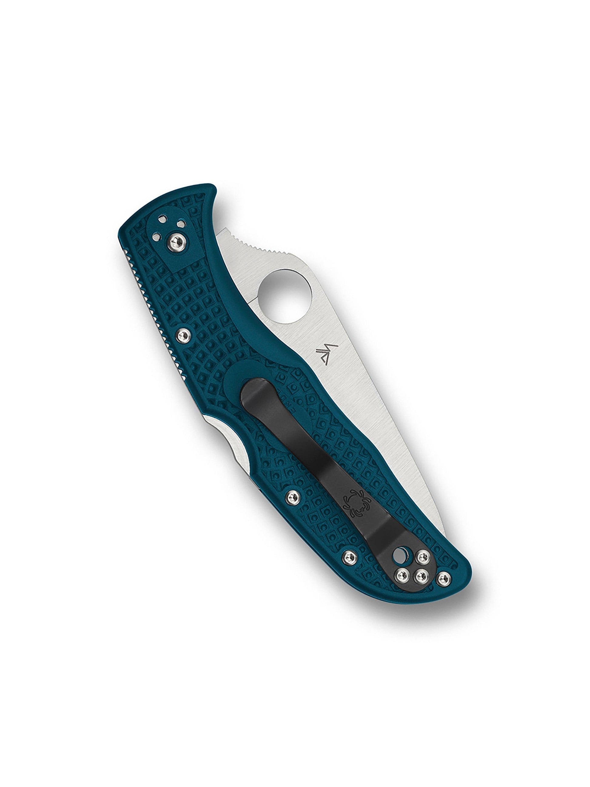 Spyderco Endela C243FSK390 K390 serrated folding knife closed view
