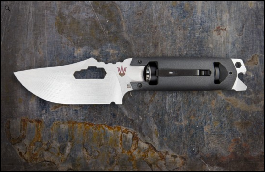 Southern Grind Modified Rhino Clip Point Fixed Blade Knife w/ Flashlight in Handle