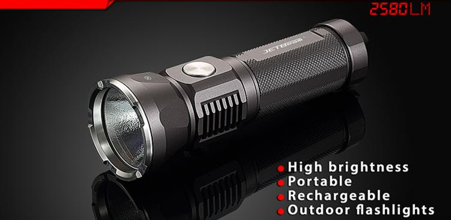 Jetbeam T4 PRO 2580 Lumen 1 x 26650 CREE XHP50 LED Flashlight