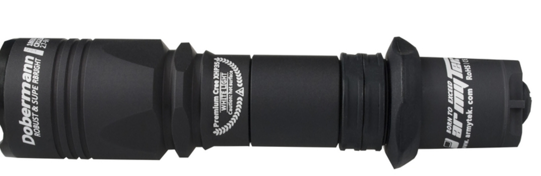 Armytek Doberman Pro 1580 Lumen 1 x 18650 XHP35 HI WARM LED Flashlight