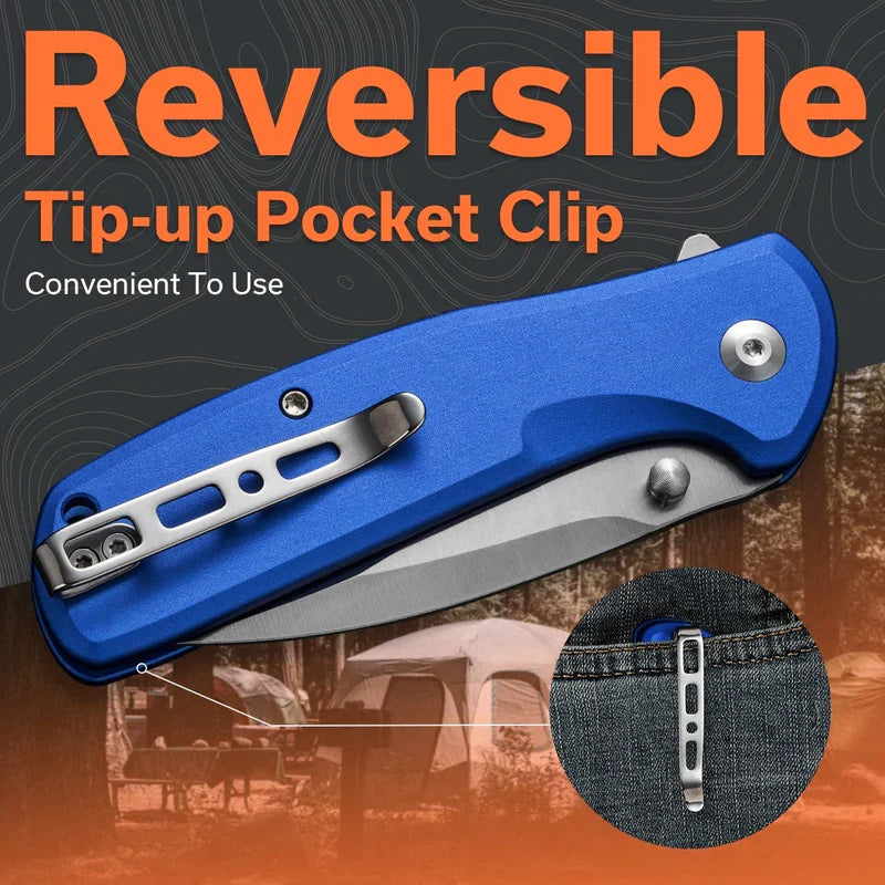 We Knife Co Ltd ArcBlast 2.98" 9Cr18MoV Aluminum Bright Blue S22043B-3