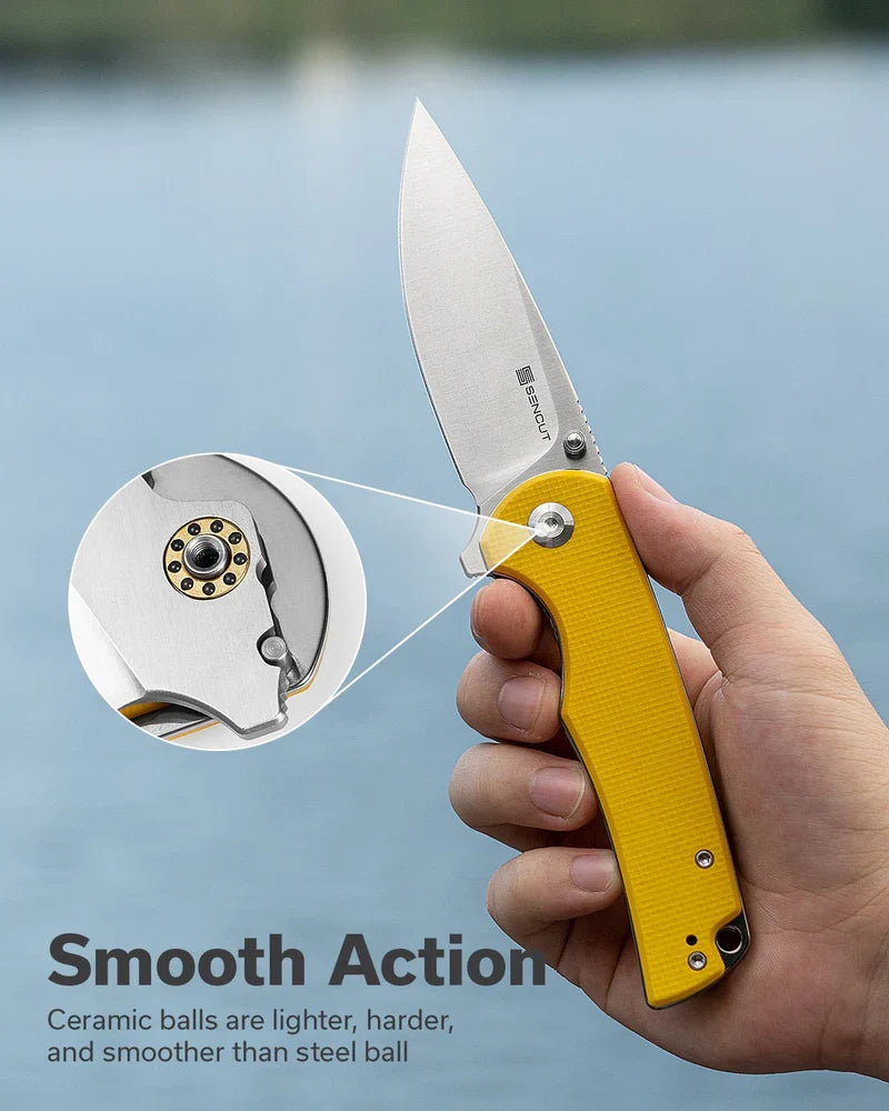 We Knife Co Ltd Praktisk 3.59" 9Cr18MoV Coarse G10 Yellow S24019-2