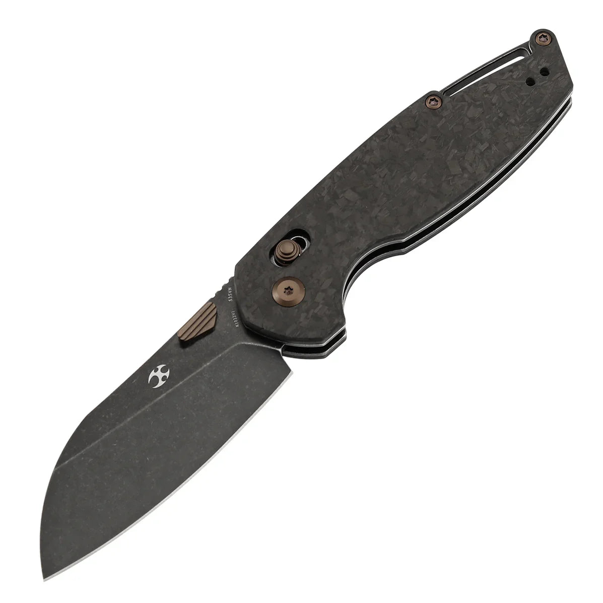 Kansept Model 6 K1022V1 – 3.1" CPM S35VN Blade, Shred Carbon Fiber Handle with Crossbar Lock (Nick Swan Design)