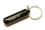 Aluminum Small Waterproof Capsule / Pill Fob - Black