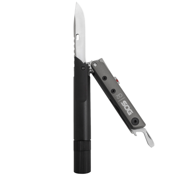 SOG Baton Q2 Folding Knife and Flashlight Multitool