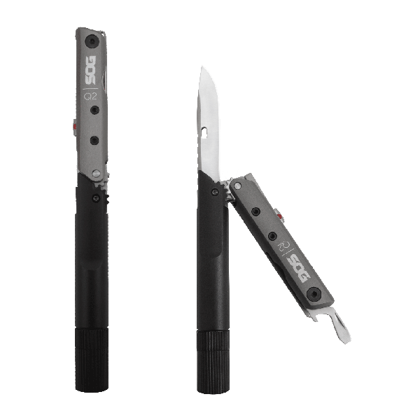 SOG Baton Q2 Folding Knife and Flashlight Multitool