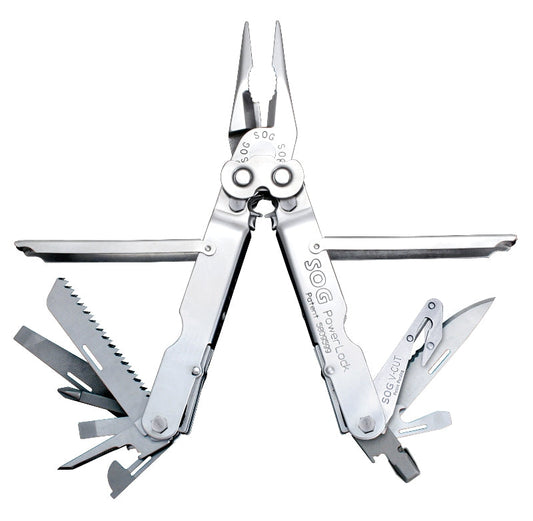 SOG PowerLock Multitool w/ V-Cutter & Nylon Pouch