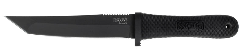 SOG Tsunami Black Fixed Tanto Blade w/ Nylon Sheath - TS02-N