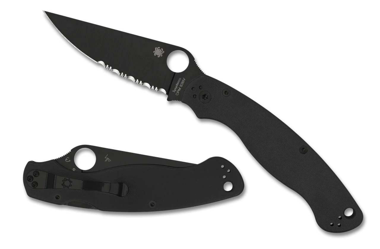 Spyderco Military 2 Compression Lock 4" DLC CPM-S30V Black G-10 Handles - C36GPSBK2