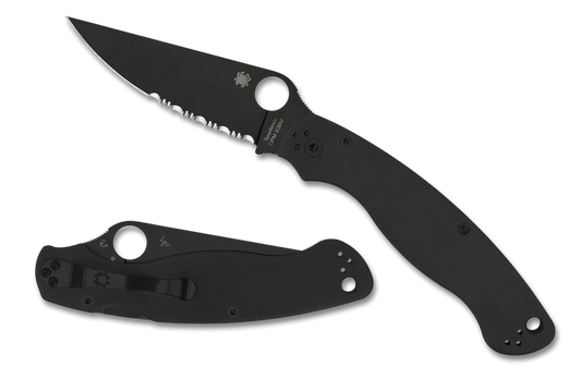 Spyderco Military 2 Compression Lock 4" DLC CPM-S30V Black G-10 Handles - C36GPSBK2