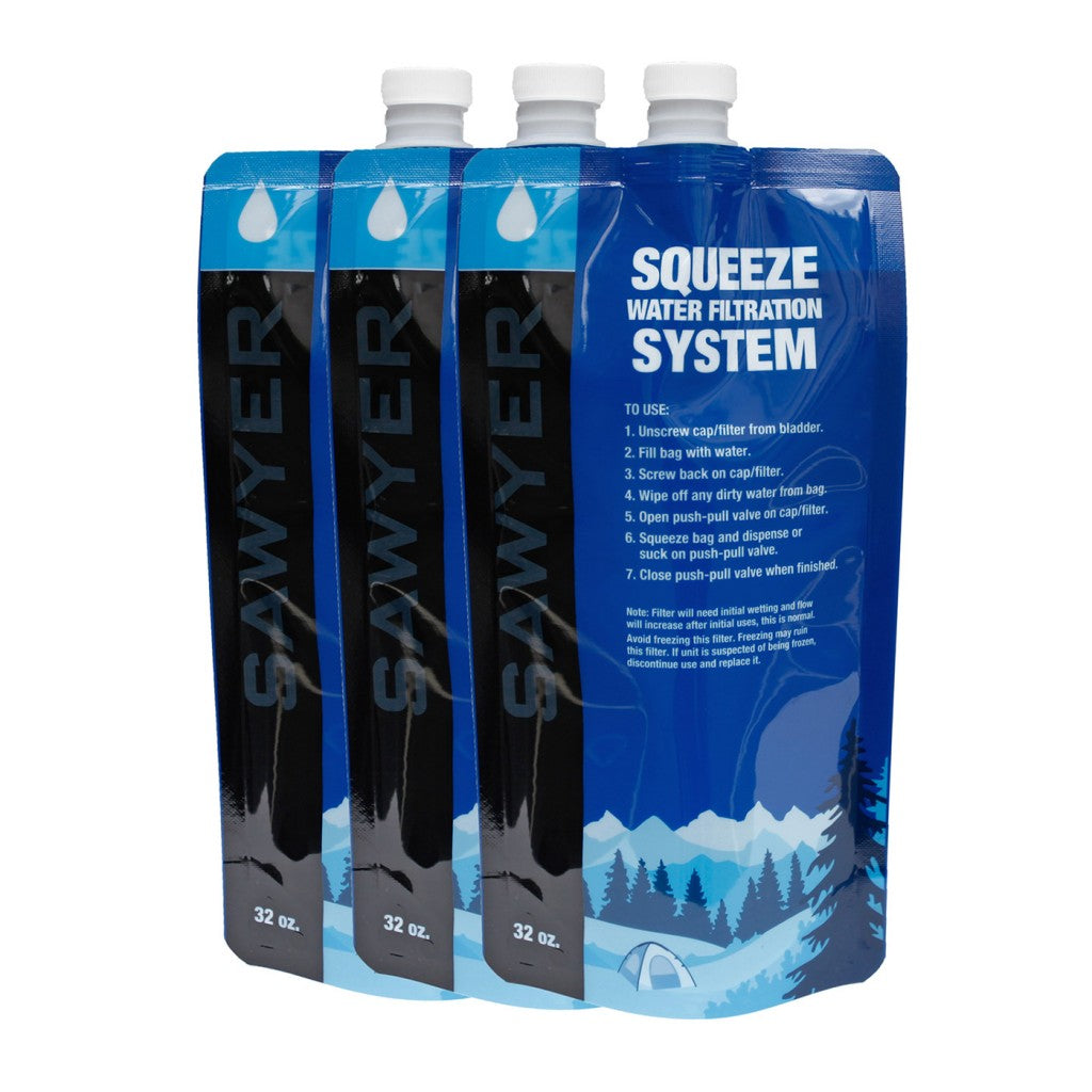 Sawyer 32 Ounce Squeezable Pouch - Set of 3