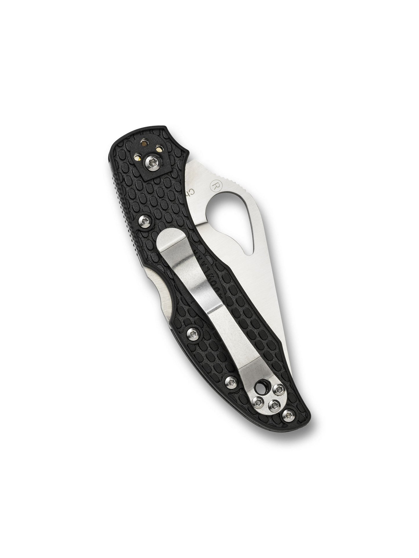 Spyderco Byrd Meadowlark 2 BY04PBK2 closed view – black FRN handle with four-position pocket clip
