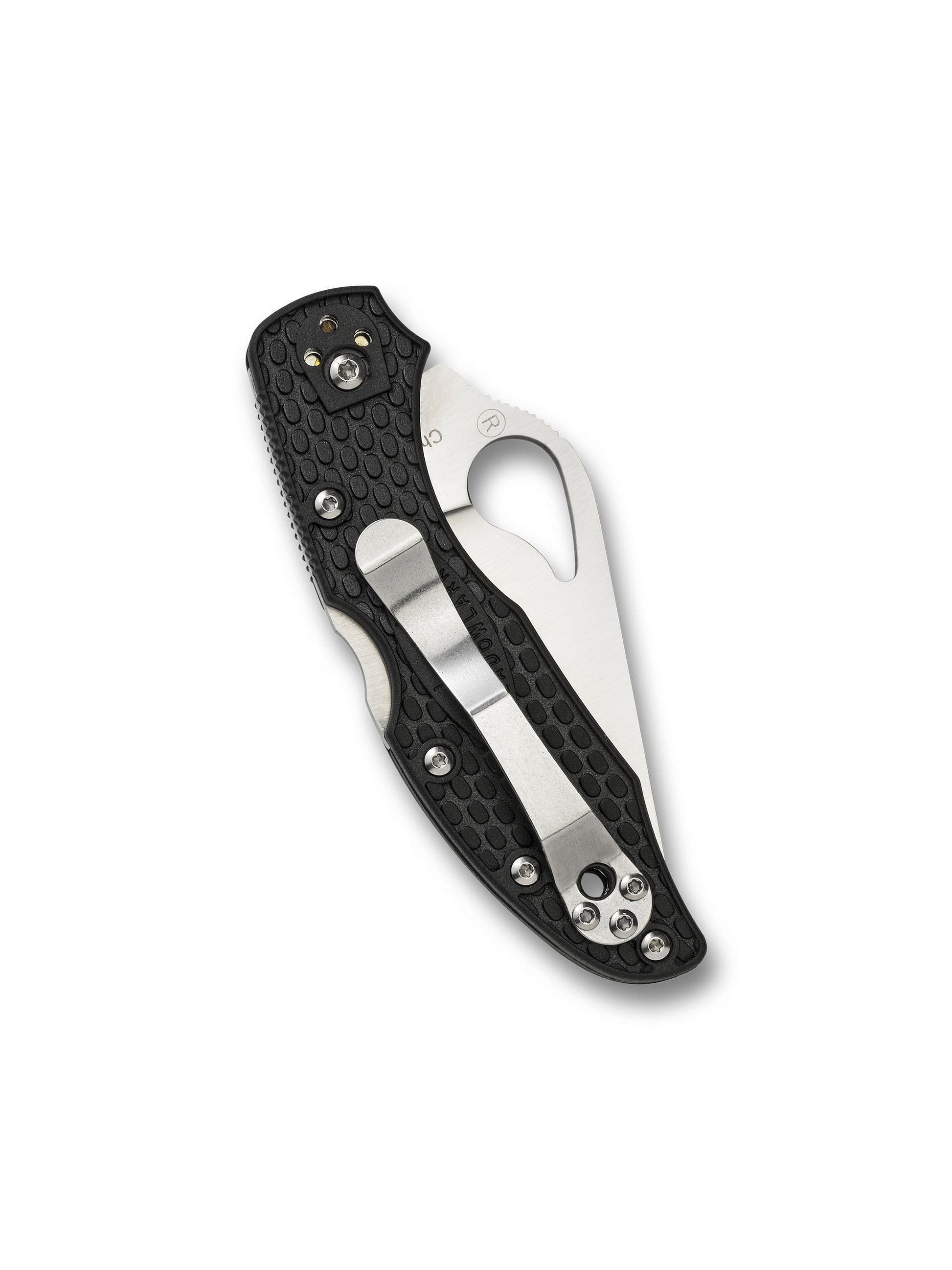 Spyderco Byrd Meadowlark 2 BY04PBK2 closed view – black FRN handle with four-position pocket clip