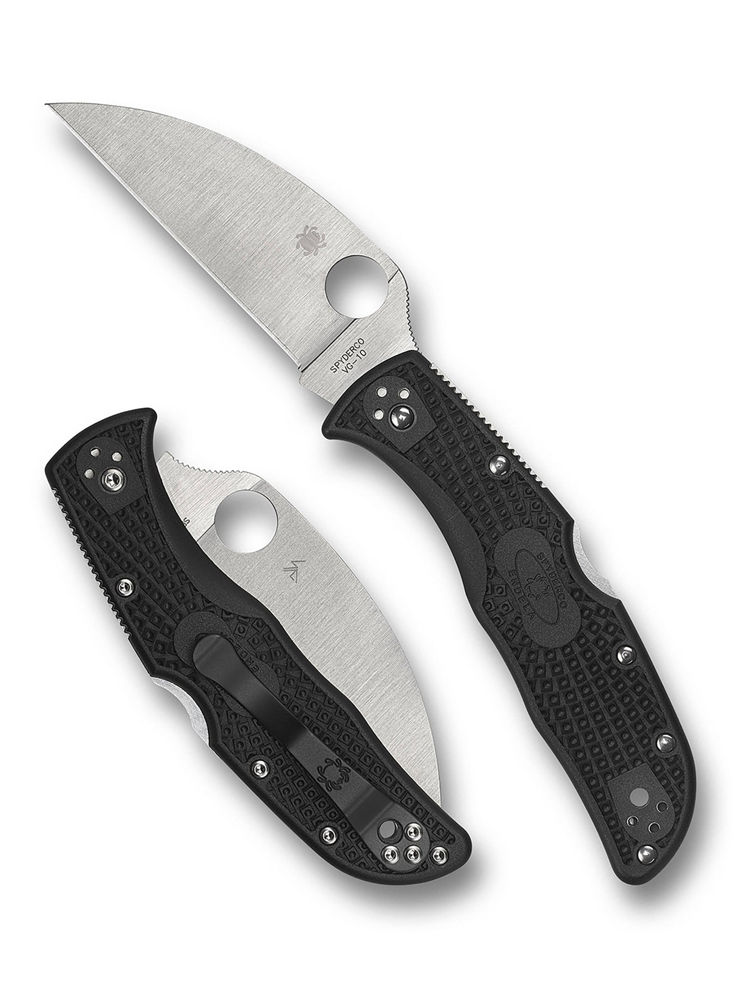 Spyderco Endela C243FPWCBK Wharncliffe VG-10 folding knife front view