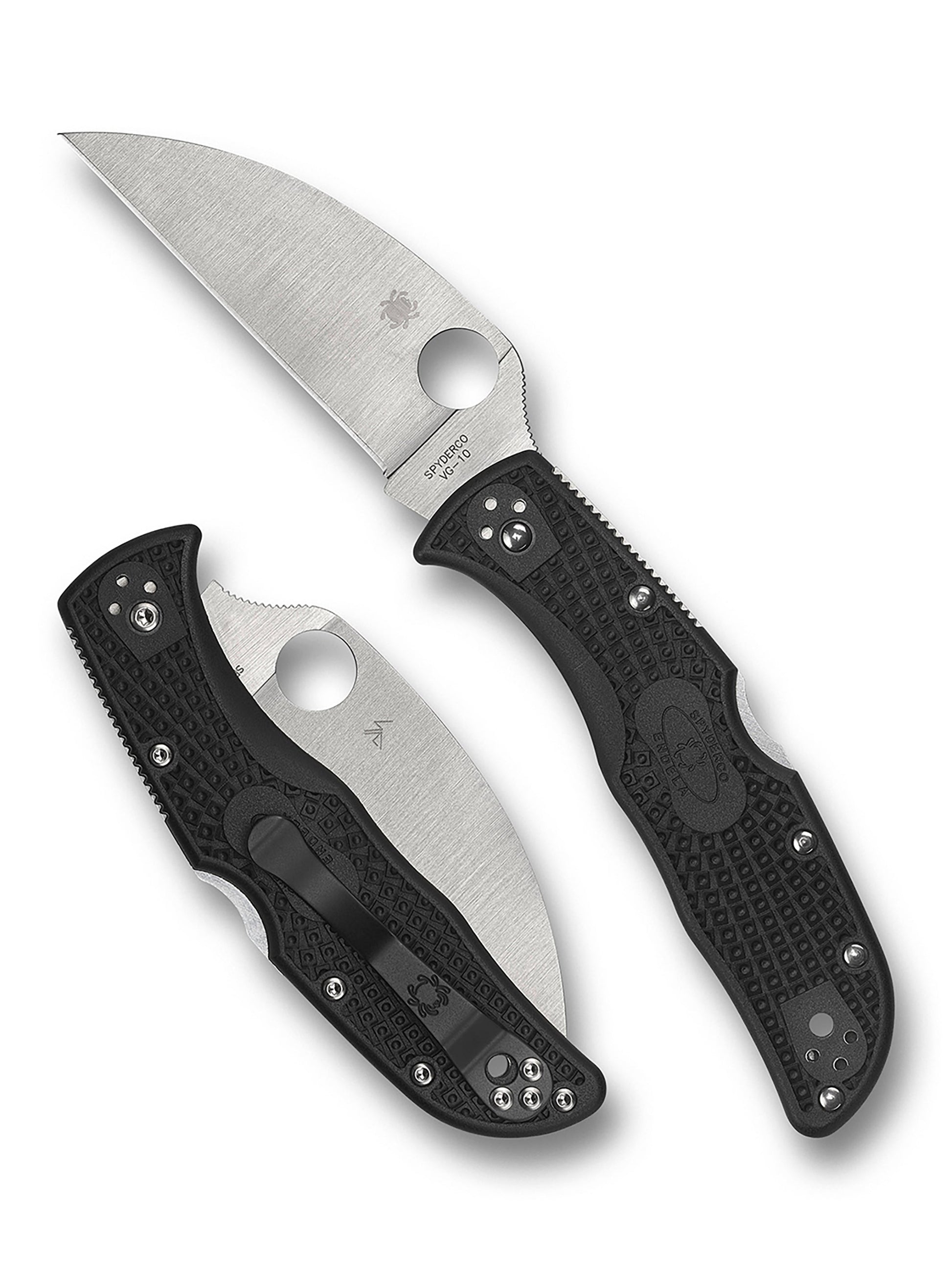 Spyderco Endela C243FPWCBK Wharncliffe VG-10 folding knife front view