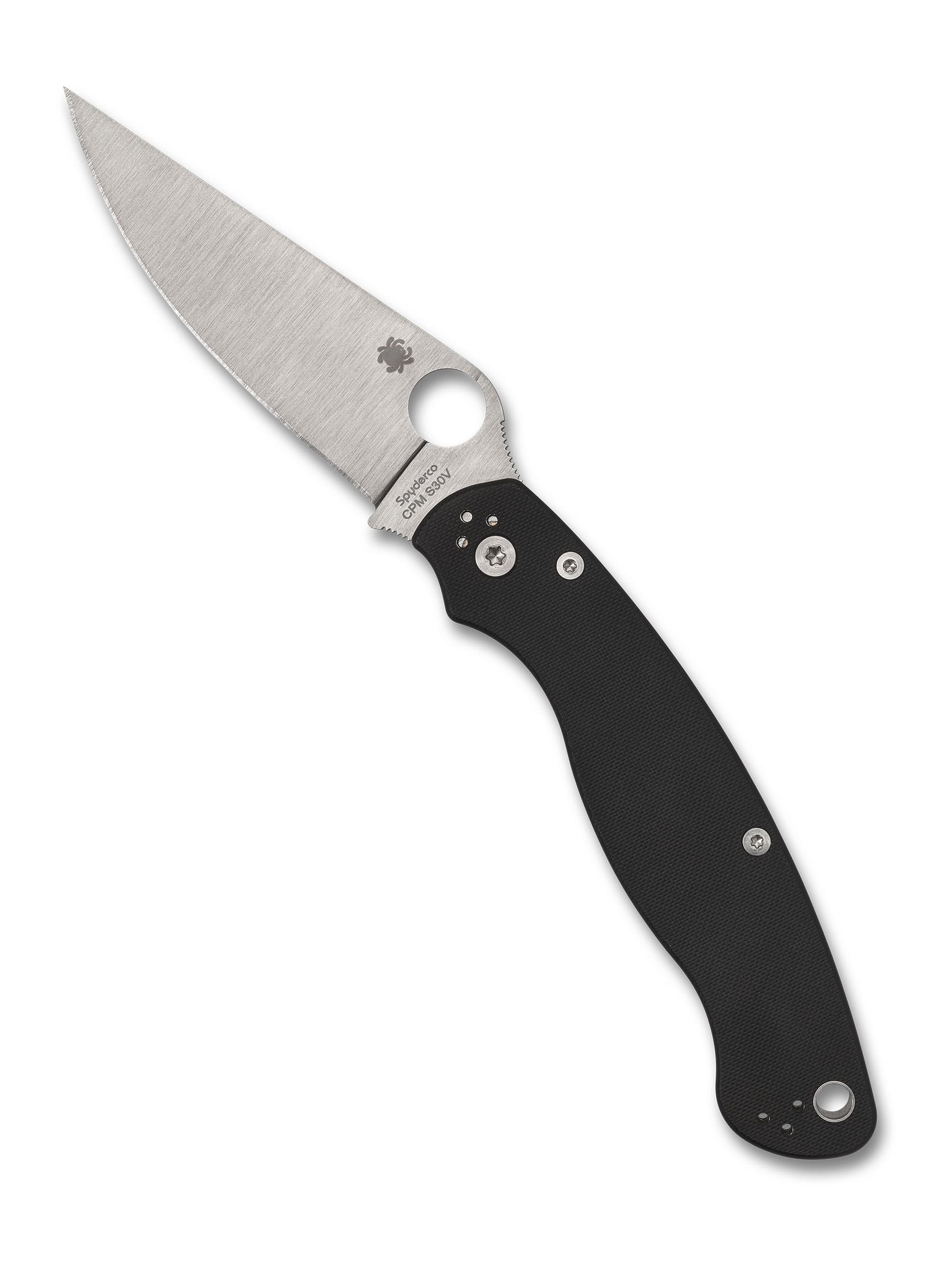 Spyderco Military 2 C36GP2 open position showing CPM S30V blade and Compression Lock mechanism