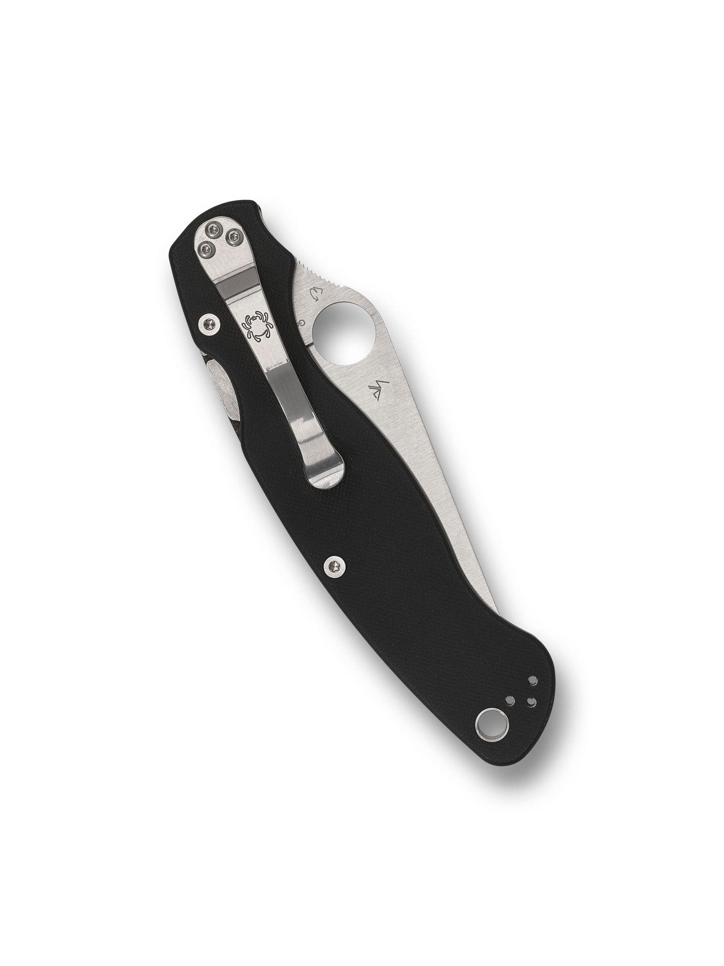 Spyderco Military 2 C36GS2 closed showing black G-10 handle and Compression Lock