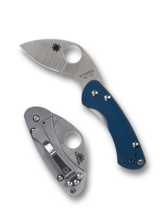 Spyderco Balance 1.75" CPM SPY27 Sprint Run Folding Knife Blue G-10 C141GPCBL