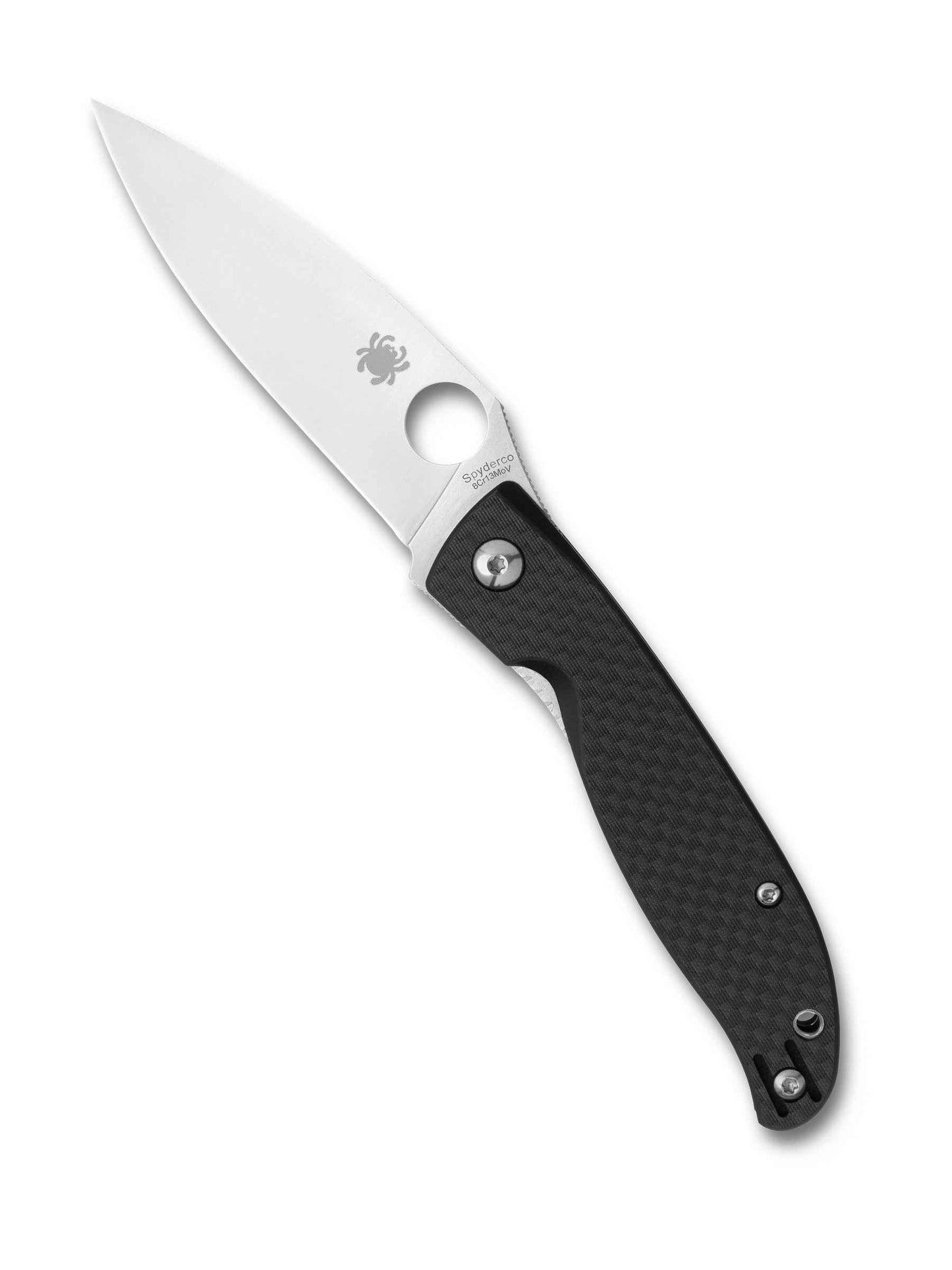 Spyderco Mantra 4 C274CFP – 3.34" 8Cr13MoV PlainEdge Blade, Carbon Fiber/G-10 LinerLock Knife