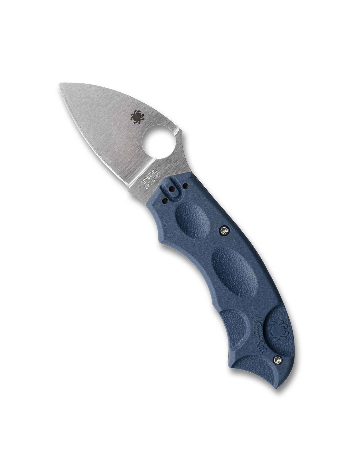 Spyderco C64PCBL Meerkat Sprint Run – 2.0" CPM SPY27 PlainEdge Cobalt Blue FRN