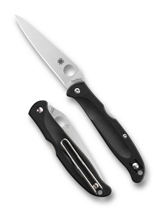 Spyderco Charisma C259PBK – 2.98" CTS-BD1N PlainEdge Blade, Black FRN Back Lock Knife