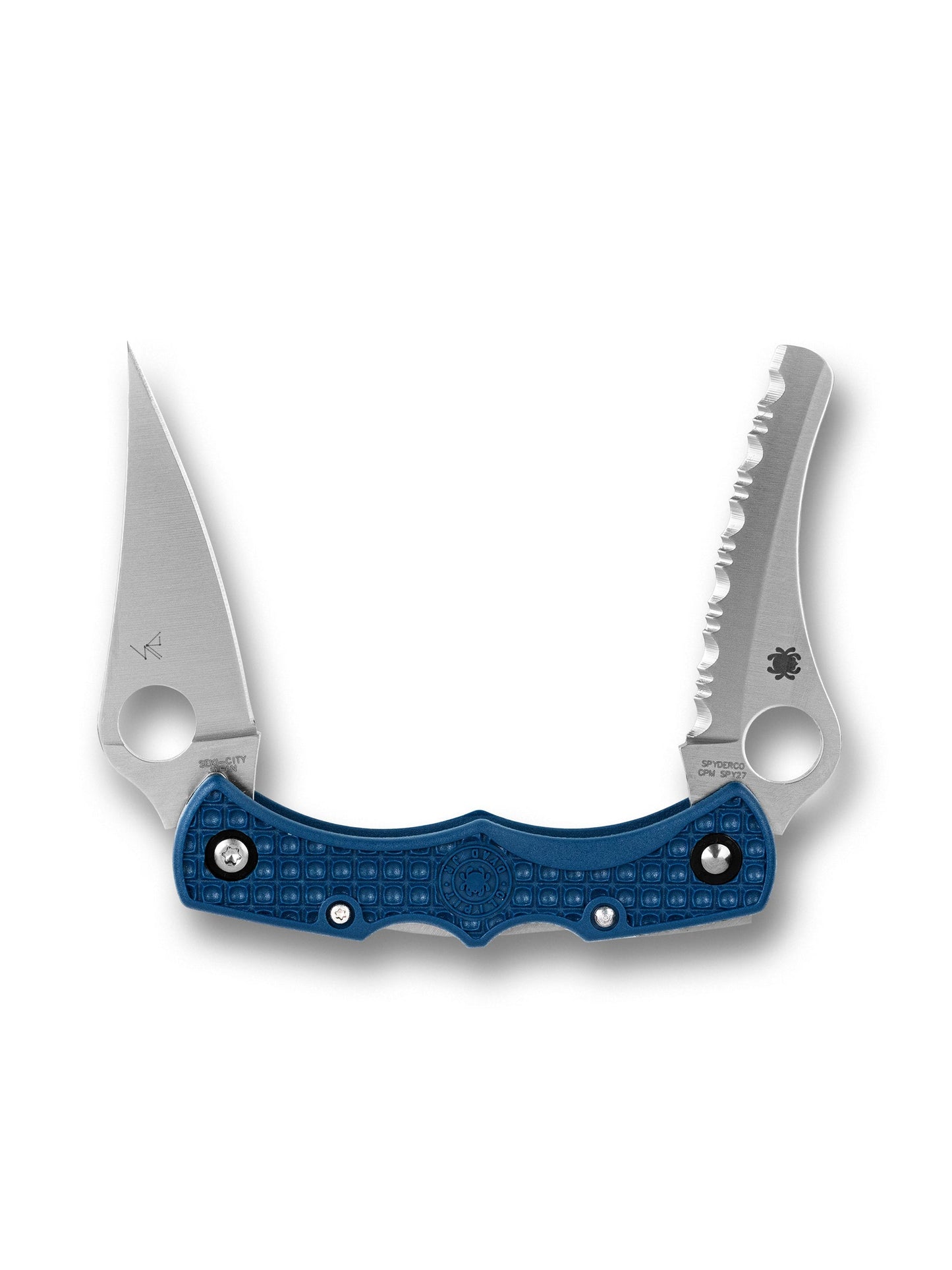 Spyderco Dyad Jr C39P&SCBL – 2.43" CPM SPY27 Blade, Blue FRN Handle (Japan)