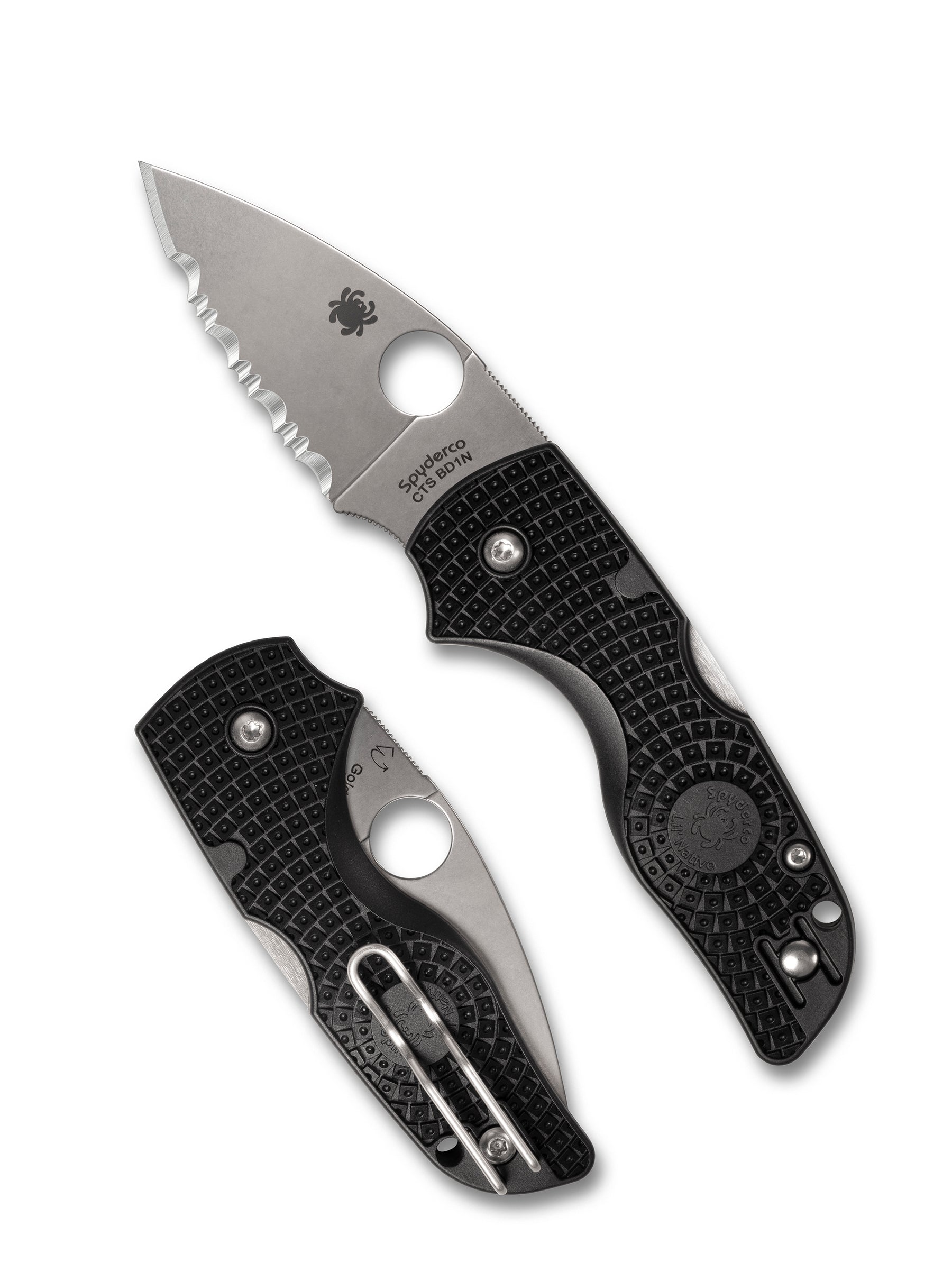 Spyderco Lil Native C230SBK front view – 2.42″ CTS BD1N SpyderEdge folding knife