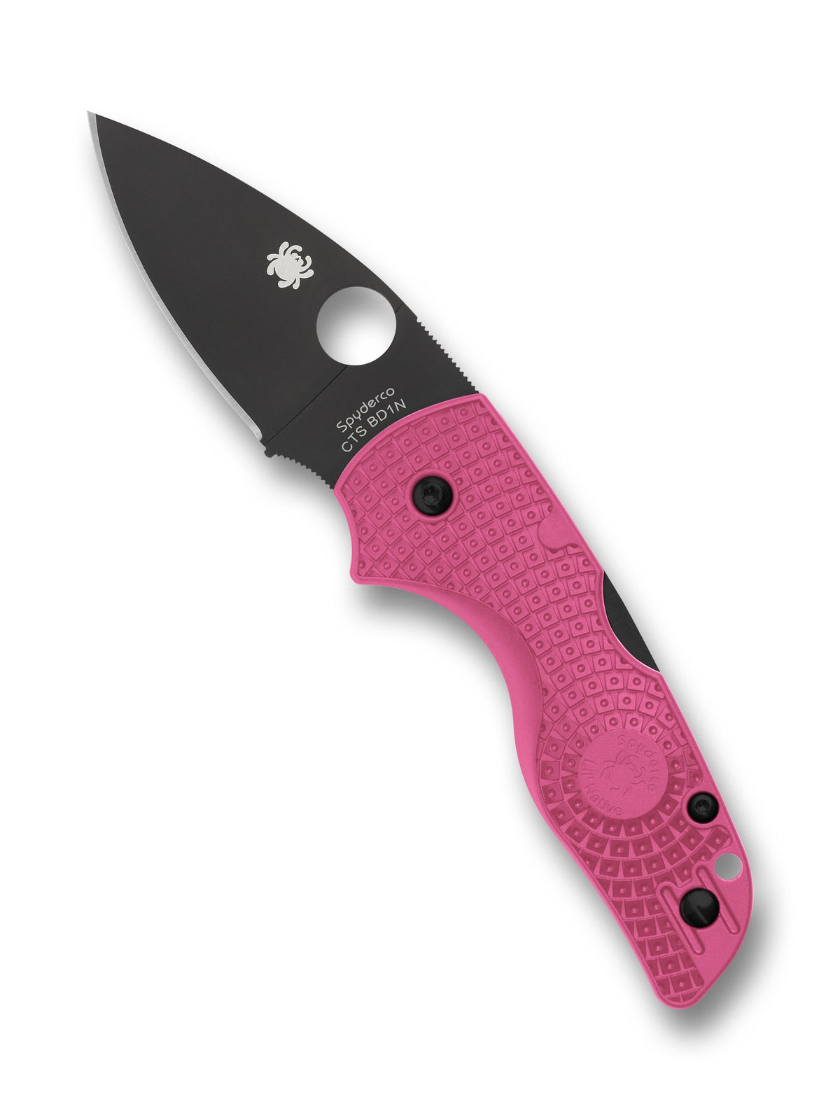 Spyderco Lil' Native Lightweight C230PPNBK 2.42" CTS BD1N Black DLC Blade - Pink FRN