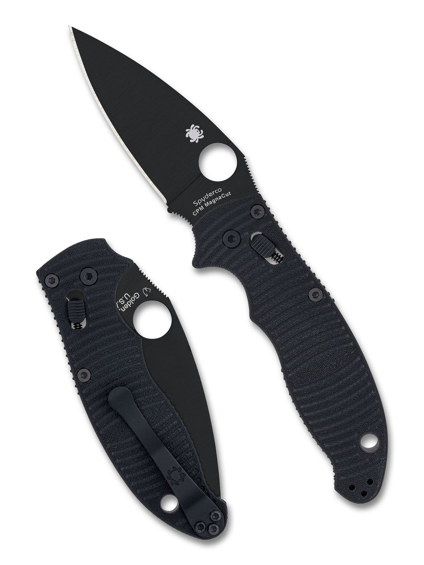Spyderco Manix 2 Salt – 3.38" MagnaCut G-10 Knife (C101GMCBKP2, Black)