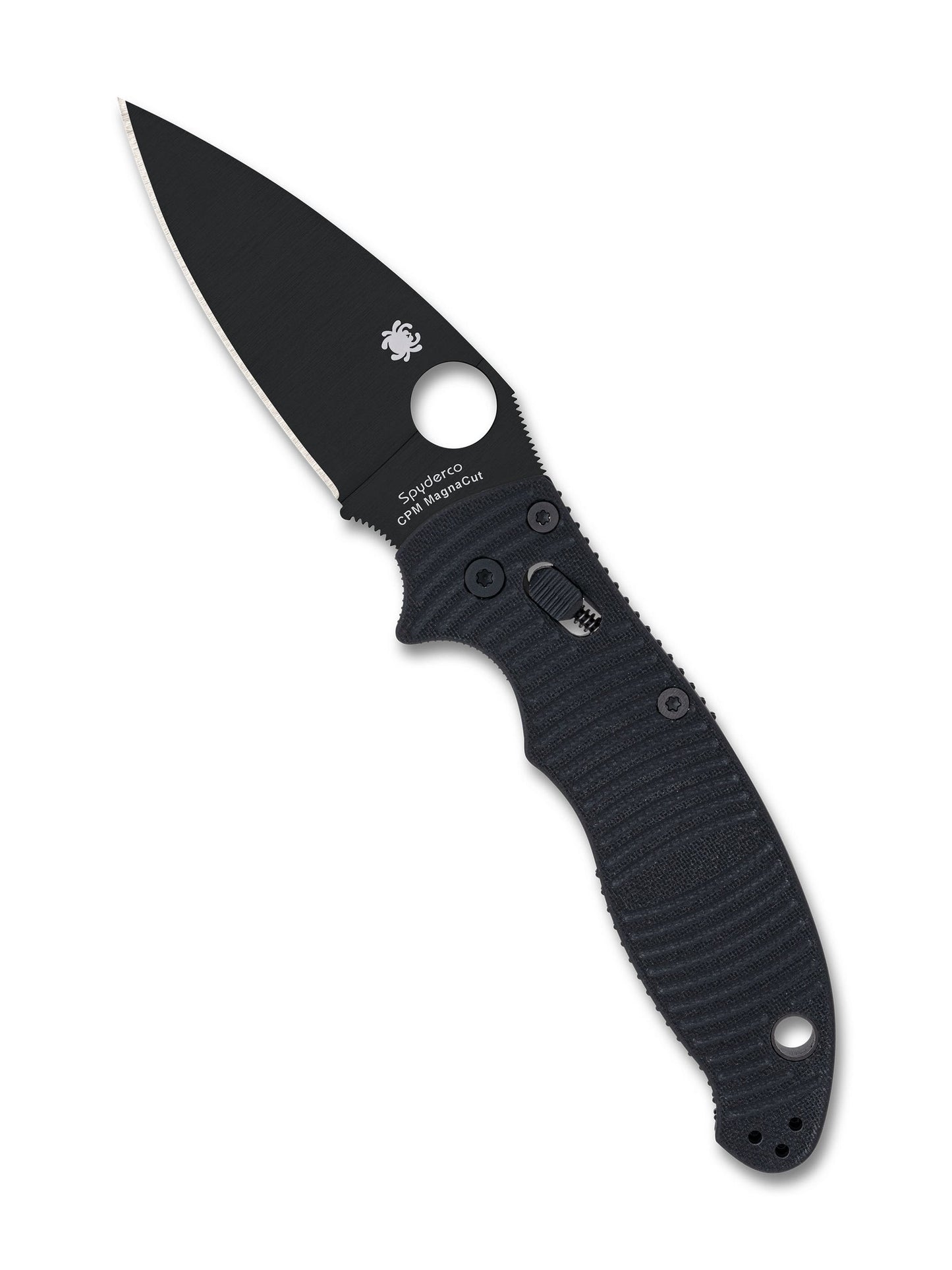 Spyderco Manix 2 Salt – 3.38" MagnaCut G-10 Knife (C101GMCBKP2, Black)