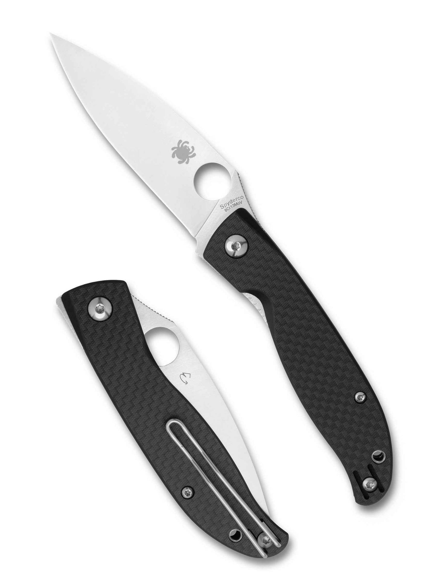 Spyderco Mantra 4 C274CFP – 3.34" 8Cr13MoV PlainEdge Blade, Carbon Fiber/G-10 LinerLock Knife