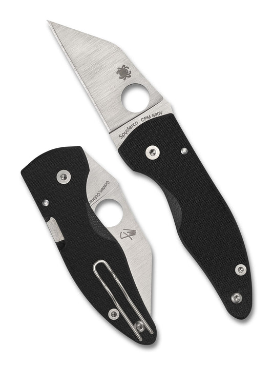 Spyderco Microjimbo Sprint Run Compression Lock Knife 2.45" CPM S90V â€” Carbon Fiber | C264CFP