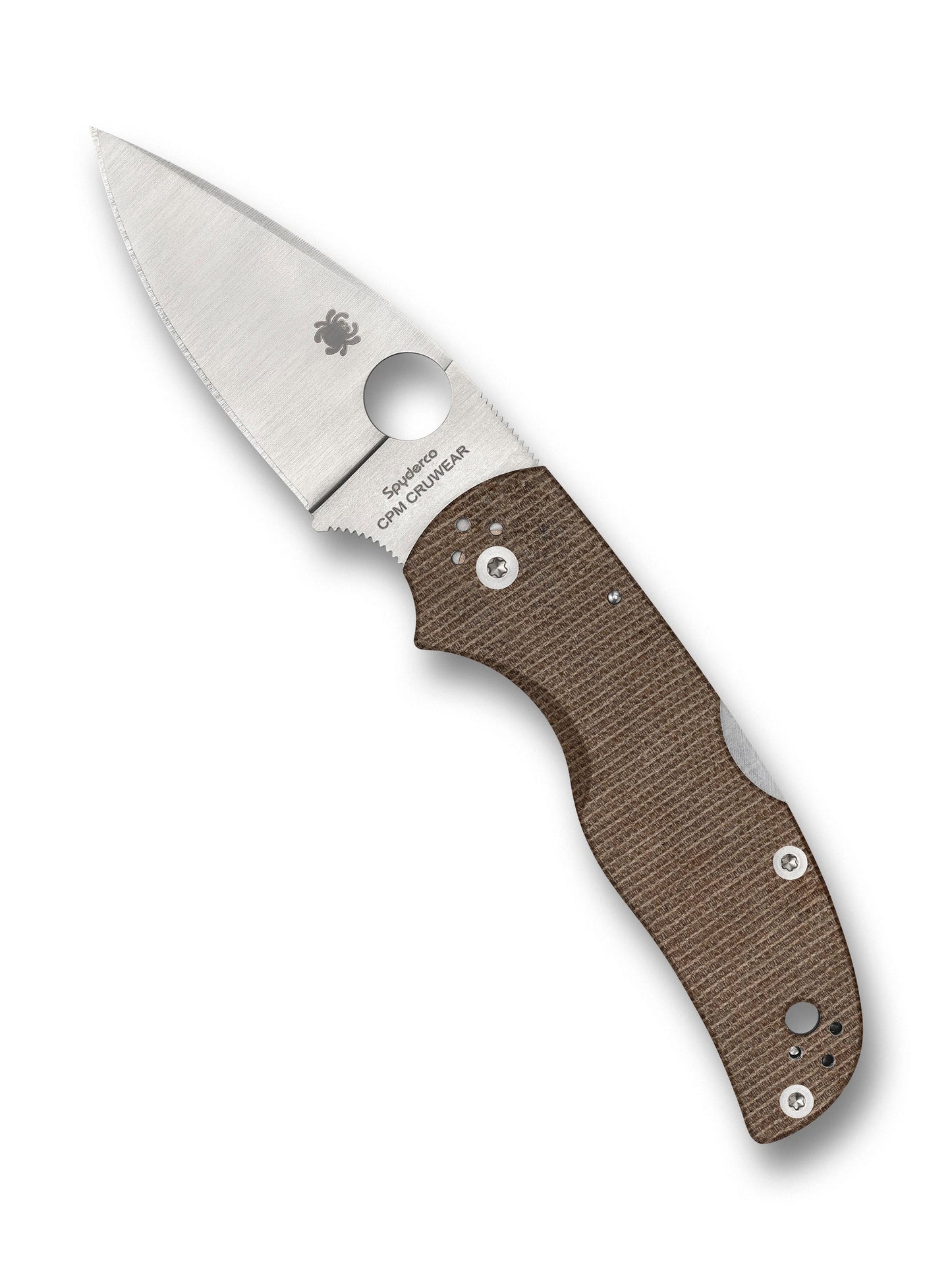 Spyderco Native 5 C41MPCW5 2.95" CPM-Cru-Wear Brown Canvas Micarta Knife