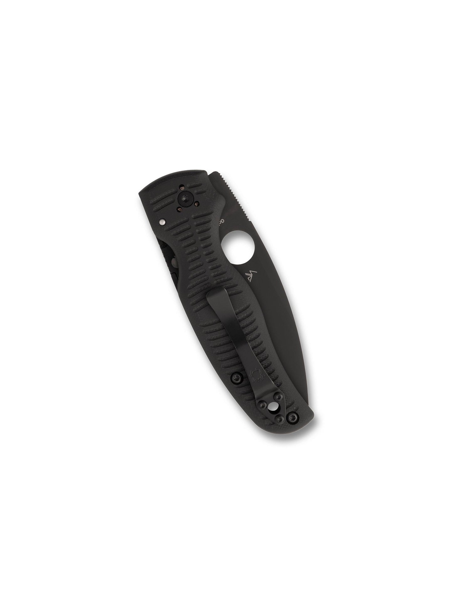 Spyderco Shaman Salt PlainEdge Knife 3.58" MagnaCut Black Blade — Black G-10 Compression Lock (C229GMCBKP)