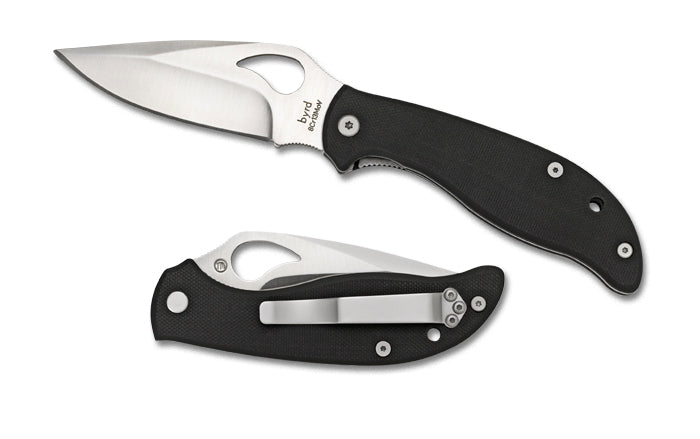 Spyderco Byrd Crow G10 BY10GP Folding Knife - Plain
