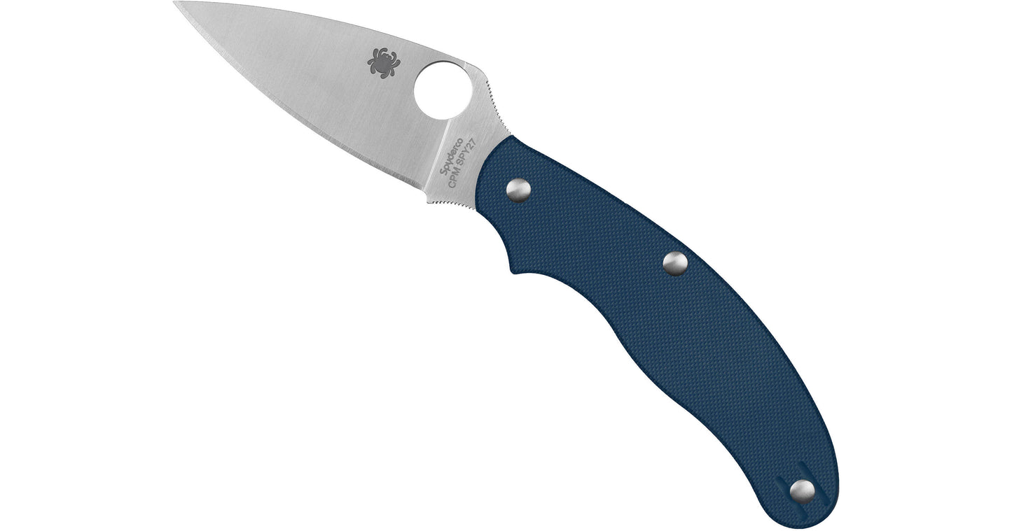 Spyderco UK Penknife – 2.95" Satin CPM-SPY27 Blade, Cobalt Blue G-10 Handles – C94GPCBL