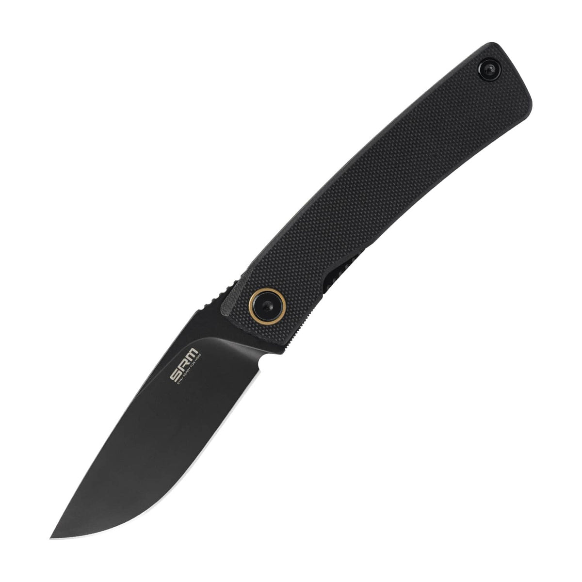 2.95" 14C28N Drop Point Liner Lock Knife – SRM Air Black Stonewash G10 EDC (105M-GB)