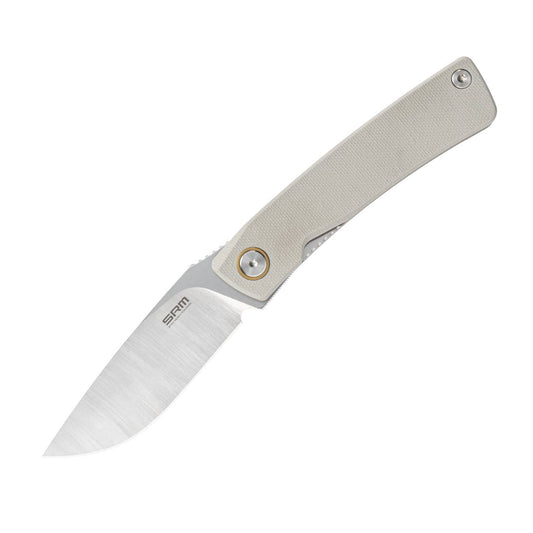 SRM Air 105M-GK – 2.95" 14C28N Drop Point Liner Lock EDC Knife with G10 Handle