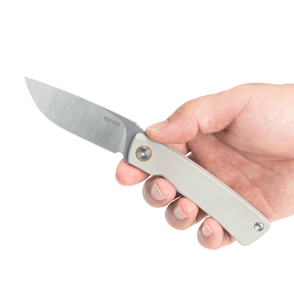 SRM Air 105M-GK – 2.95" 14C28N Drop Point Liner Lock EDC Knife with G10 Handle