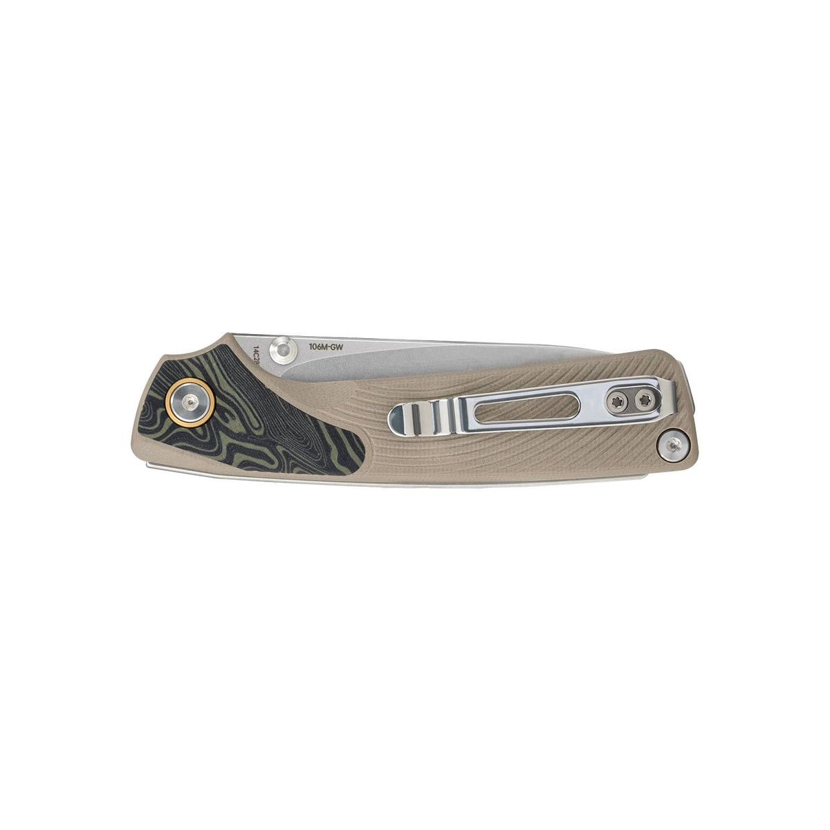 2.99" 14C28N Drop Point Slip Joint Knife – SRM Dome G10 EDC (106M-GW)