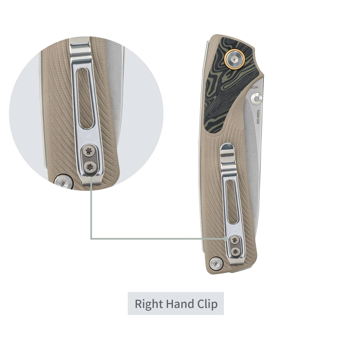 2.99" 14C28N Drop Point Slip Joint Knife – SRM Dome G10 EDC (106M-GW)