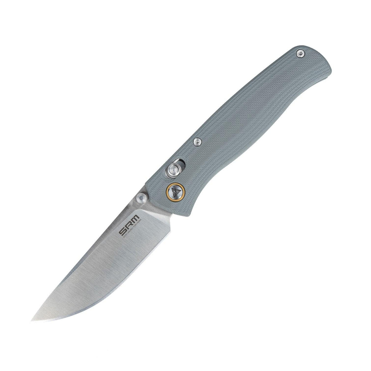 SRM Medal 255L-GK Folding Knife – 3.2" 10Cr15CoMoV Drop Point Blade, G10 Handle Crossbar Lock