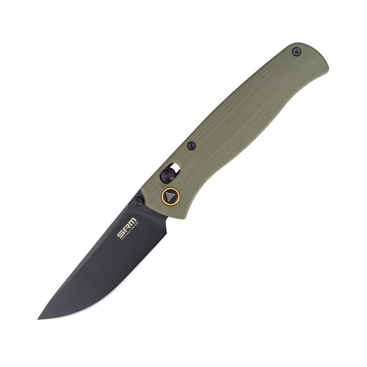 SRM Medal 255L-GP Folding Knife – 3.2" 10Cr15CoMoV Drop Point, G10 Handle