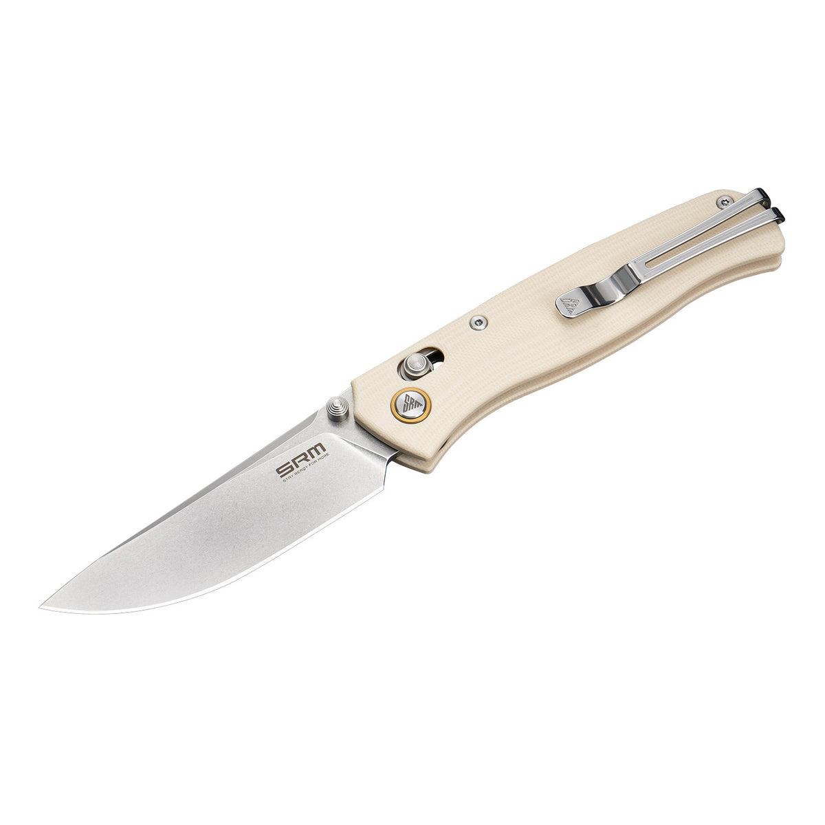 SRM Medal 255L-GT Folding Knife – 3.2" 10Cr15CoMoV Drop Point, G10 Handle