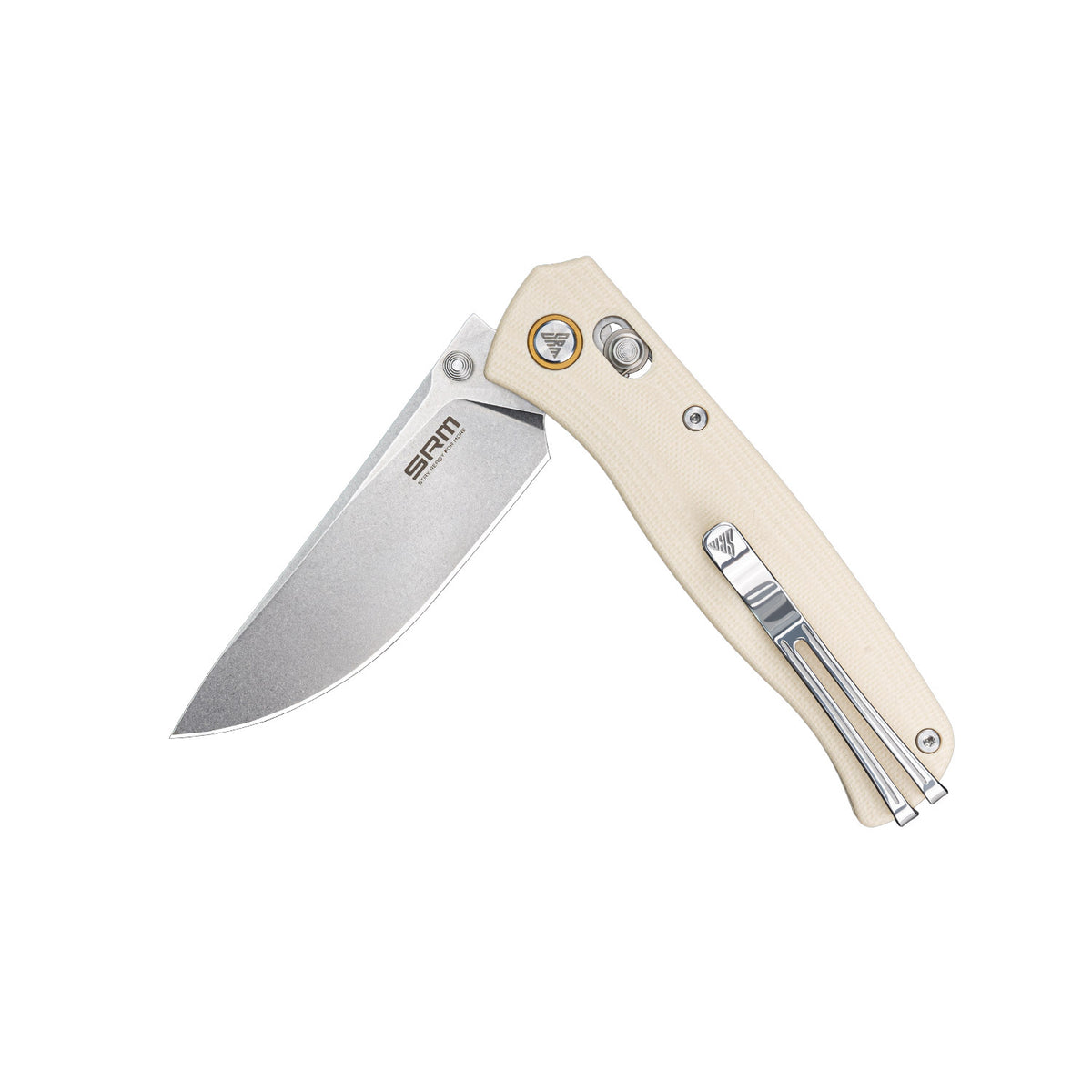 SRM Medal 255L-GT Folding Knife – 3.2" 10Cr15CoMoV Drop Point, G10 Handle